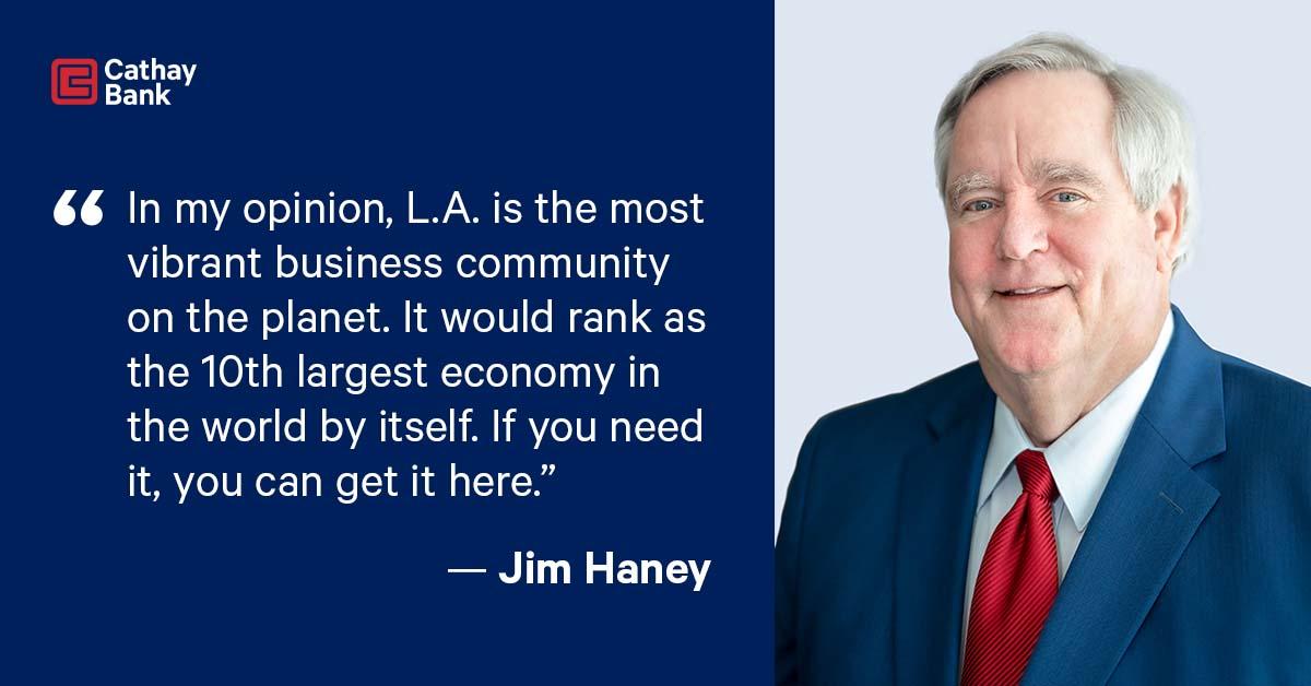 國泰銀行執行副總裁兼首席貸款官 Jim Haney專業頭像。